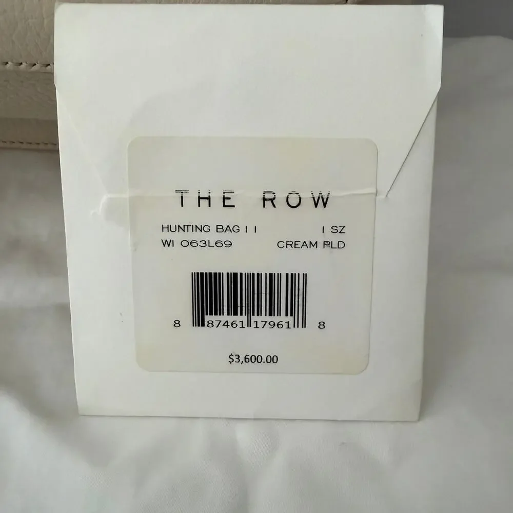 The Row Hunting 11 Crossbody Bag Cream Pebbled Full-Grain Leather Authentic